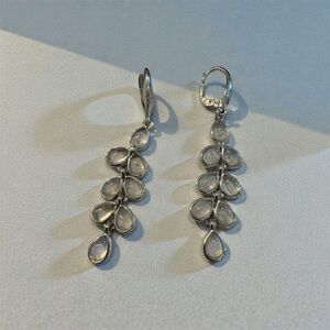 Sterling Silver Flower Drop Earrings